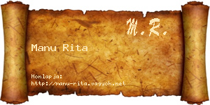 Manu Rita névjegykártya